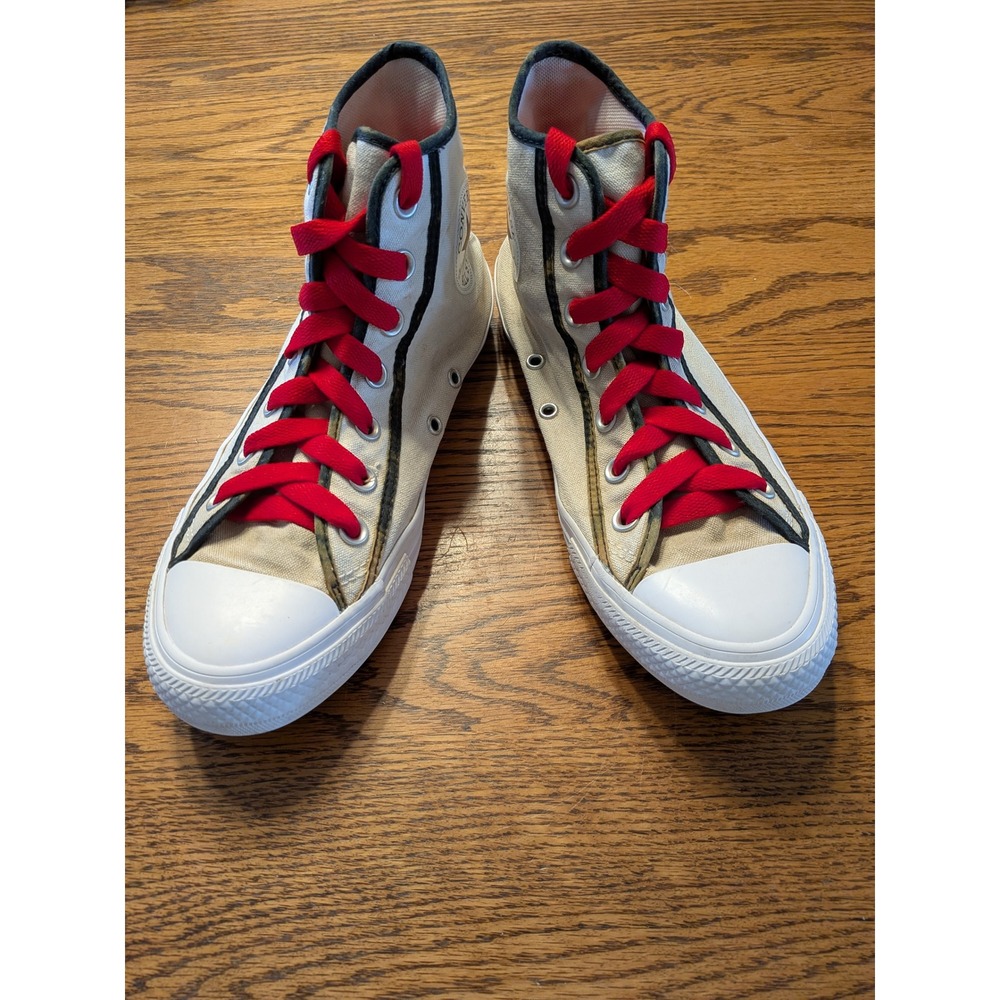 Converse Chuck Taylor All Star‎ High Top Sneakers Red Laces Men 6 Women 8